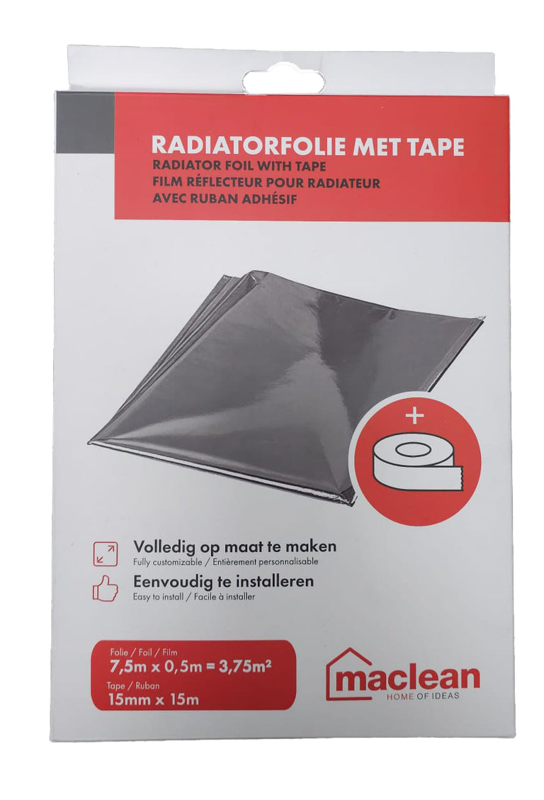 Maclean radiatorfolie 7,5x0,5m
