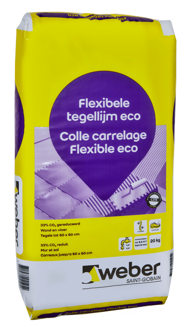 Weber Beamix tegellijm elastisch grijs 20kg