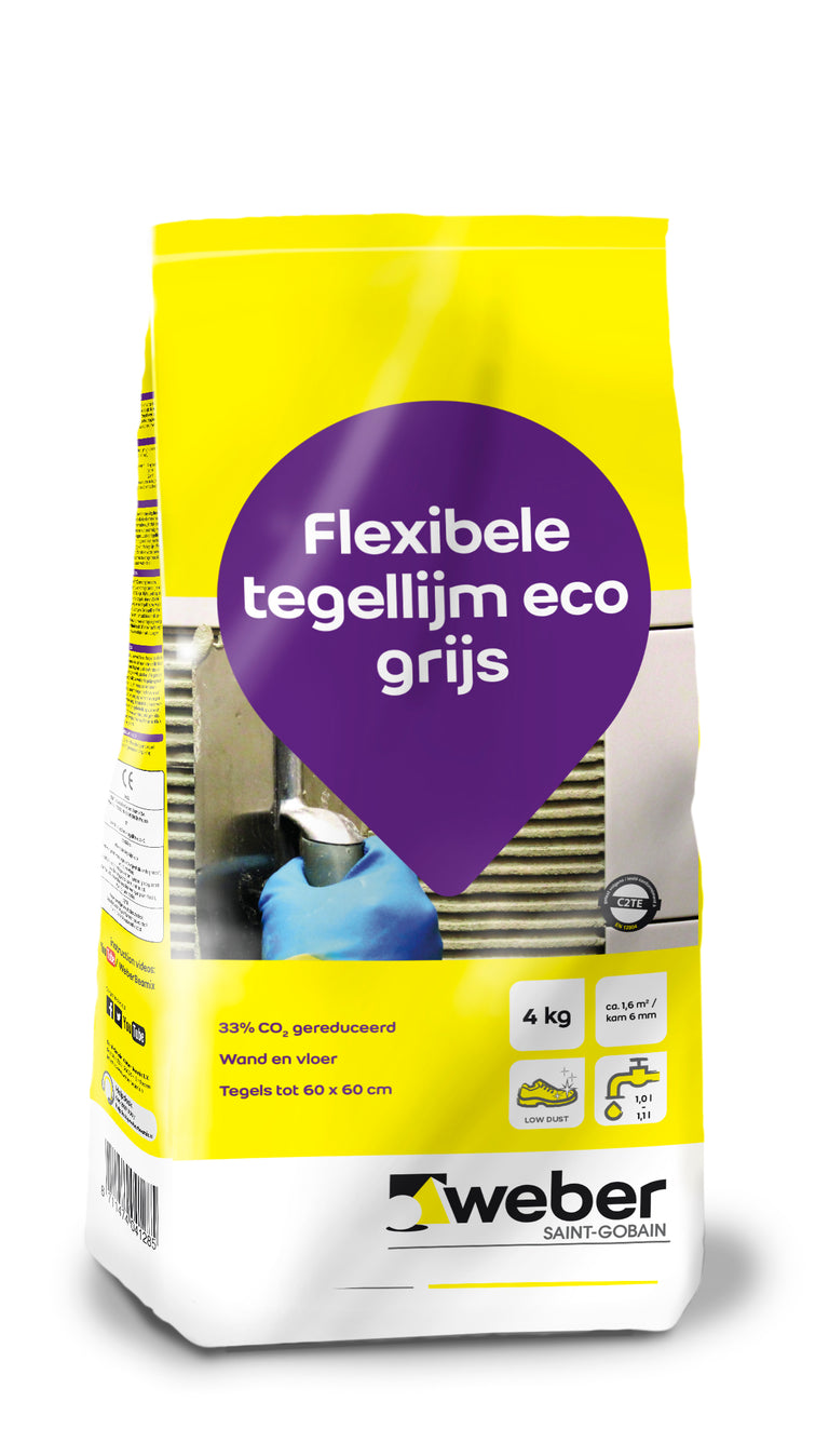 Weber Beamix tegellijm grijs 4kg