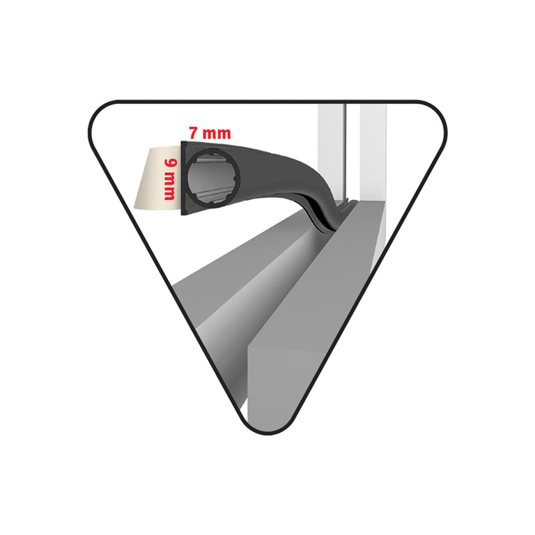 Deltafix tochtstrip TP rubber 6m