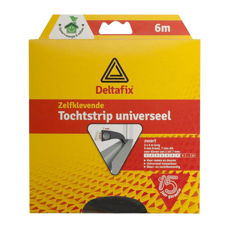 Deltafix tochtstrip TP rubber 6m