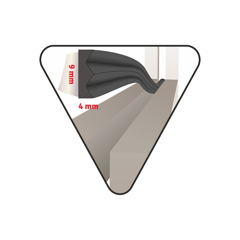 Deltafix   tochtstrip e-profiel E-profiel zwart 6m