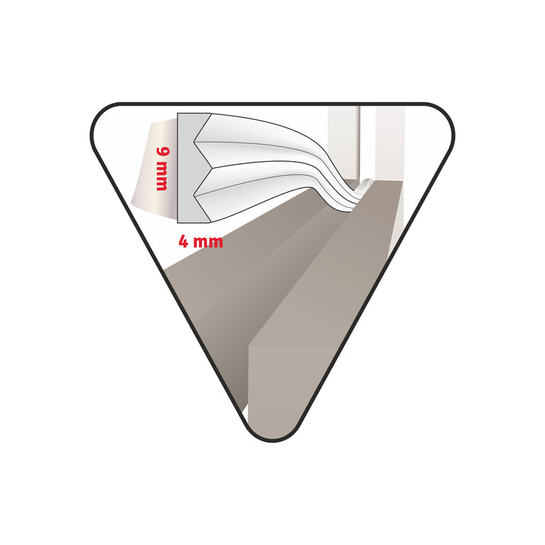 Deltafix   tochtstrip e-profiel E-profiel wit 6m