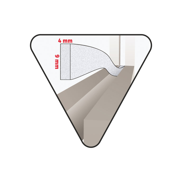 Deltafix   tochtstrip  wit 12m