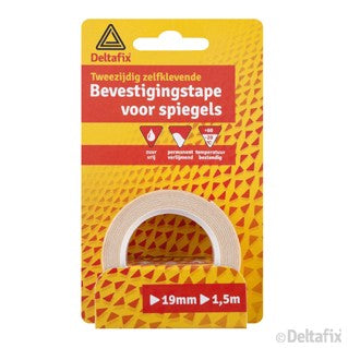 Deltafix spiegeltape wit 19mm 1,5m