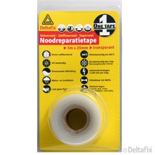 Deltafix nood reparatietape transparant 25mm 3m