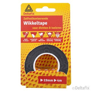 Deltafix zelfvulcaniserende tape zwart 19mm 4m