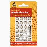 Deltafix glasbuffer rond transparant 30x3,1mm 32st