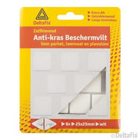 Deltafix anti-krasvilt vierkant wit 25x25mm 8st
