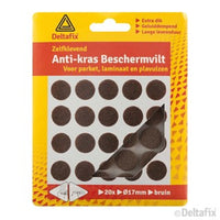 Deltafix anti-krasvilt rond bruin 17mm 20st