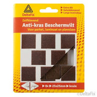 Deltafix anti-krasvilt vierkant bruin 25x25mm 8st