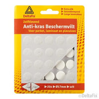 Deltafix anti-krasvilt rond wit 17mm 20st