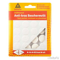 Deltafix anti-krasvilt rond wit 22mm 16st
