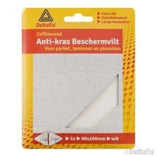 Deltafix anti-krasvilt rechthoek wit 90x100mm