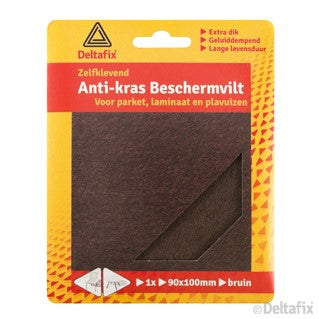 Deltafix anti-krasvilt rechthoek bruin 90x100mm