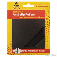 Deltafix anti-sliprubber rechthoek zwart 90x100mm