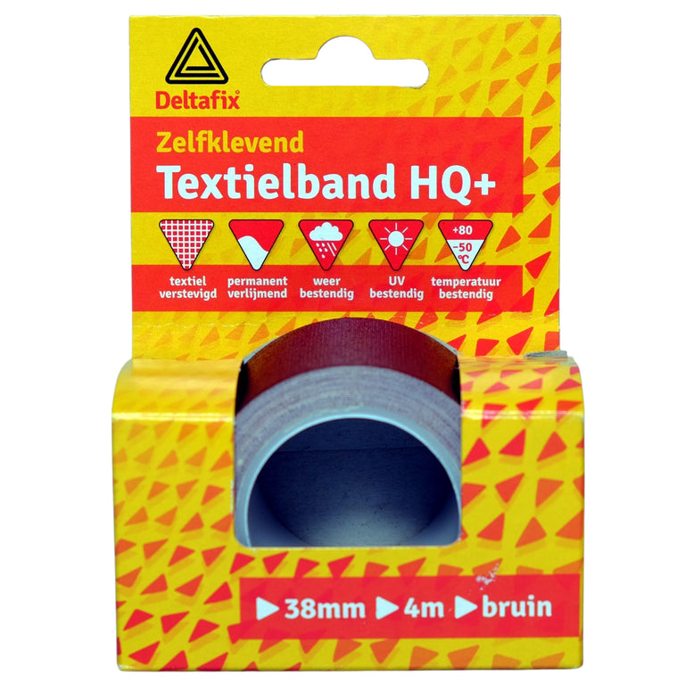 Deltafix watervaste textbamd bruin 38mm 4m