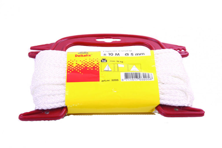 Deltafix nylon koord wit 5mm 10m