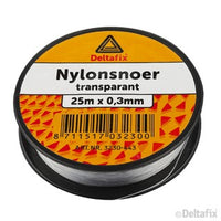 Deltafix nylon snoer transparant 0,3mm 25m