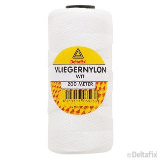 Deltafix nylon touw wit 0,5mm 200m