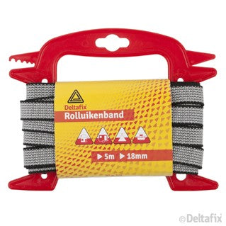 Deltafix Haspel voor rolluiken, uitvalschermen grijs/zwart 5mx18mm