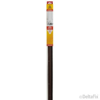 Deltafix dorpelstrip met borstel bruin 1,1m