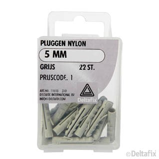 Deltafix plug 5mm nylon 5x25mm 22st