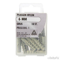 Deltafix plug 6mm nylon 6x30mm 18st