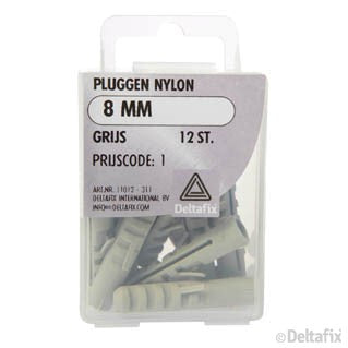 Deltafix plug 8mm nylon 8x40mm 12st