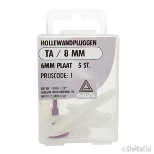 Deltafix hollewandplug kunststof 6mm 5st