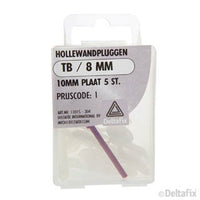 Deltafix hollewandplug kunststof 9,5mm 5st