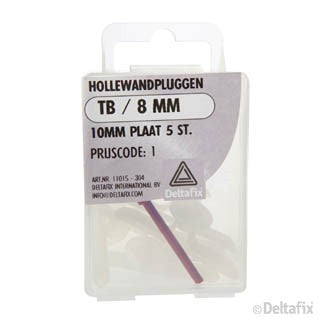 Deltafix hollewandplug kunststof 9,5mm 5st
