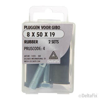 Deltafix gipsbetonplug rubber 8x5mm 2st