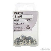 Deltafix holnieten nikkel zilver 8mm 25st