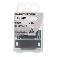 Deltafix magneetsluiting bruin 45mm 2st
