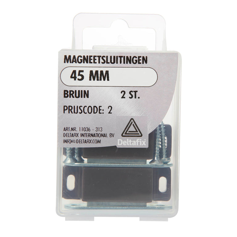 Deltafix magneetsluiting bruin 45mm 2st

