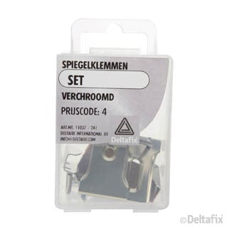 Deltafix spiegelklemmen set verchroomd