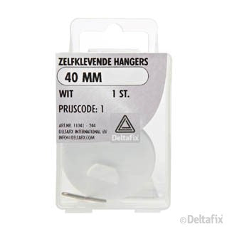 Zelfklevende hangers wit 40mm