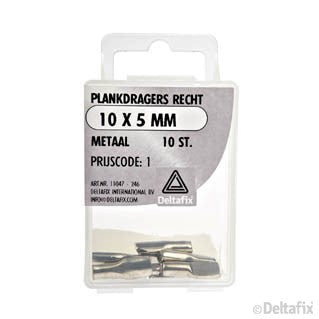 Deltafix plankdrager metaal zilver 10x5mm 10st