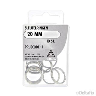 Deltafix sleutelring vernikkeld 20mm 10st