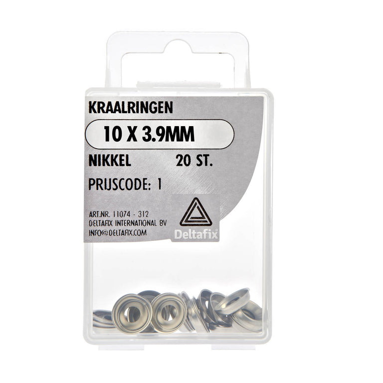 Deltafix kraalring vernikkeld 11x3,5mm 20st