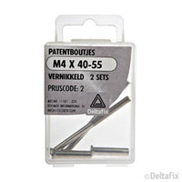 Deltafix patentbout vernikkeld M4x40-55mm 2 sets