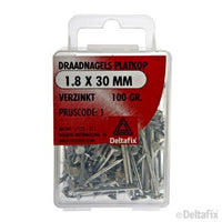 Deltafix draadnagel verzinkt staaldraad zilver 1,8x30mm 100gr