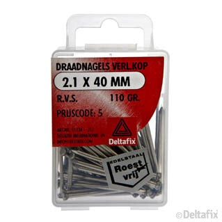 Deltafix draadnagel RVS 2,1x40mm 110gr
