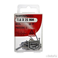 Deltafix tochtstripnagels bolkop RVS zilver 1,6x25mm 55st