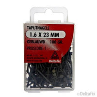 Deltafix tapijtnagels platte kop rond geblauwd 1,6x23mm 100gr