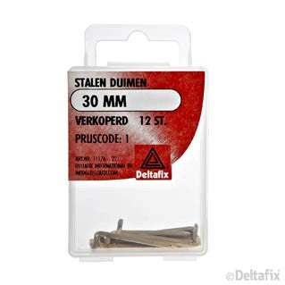 Deltafix duim verkoperd staaldraad koper 30mm 12st