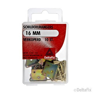 Schilderijhangers verkoperd 16mm (10 stuks)