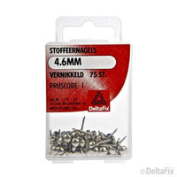 Deltafix stoffeernagels ronde kop vernikkeld staal 4,6mm 75st