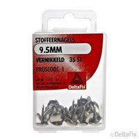 Deltafix stoffeernagels ronde kop vernikkeld staal 9,5mm 35st